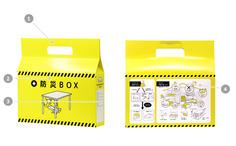 持ち手付き防災BOX 6点セット