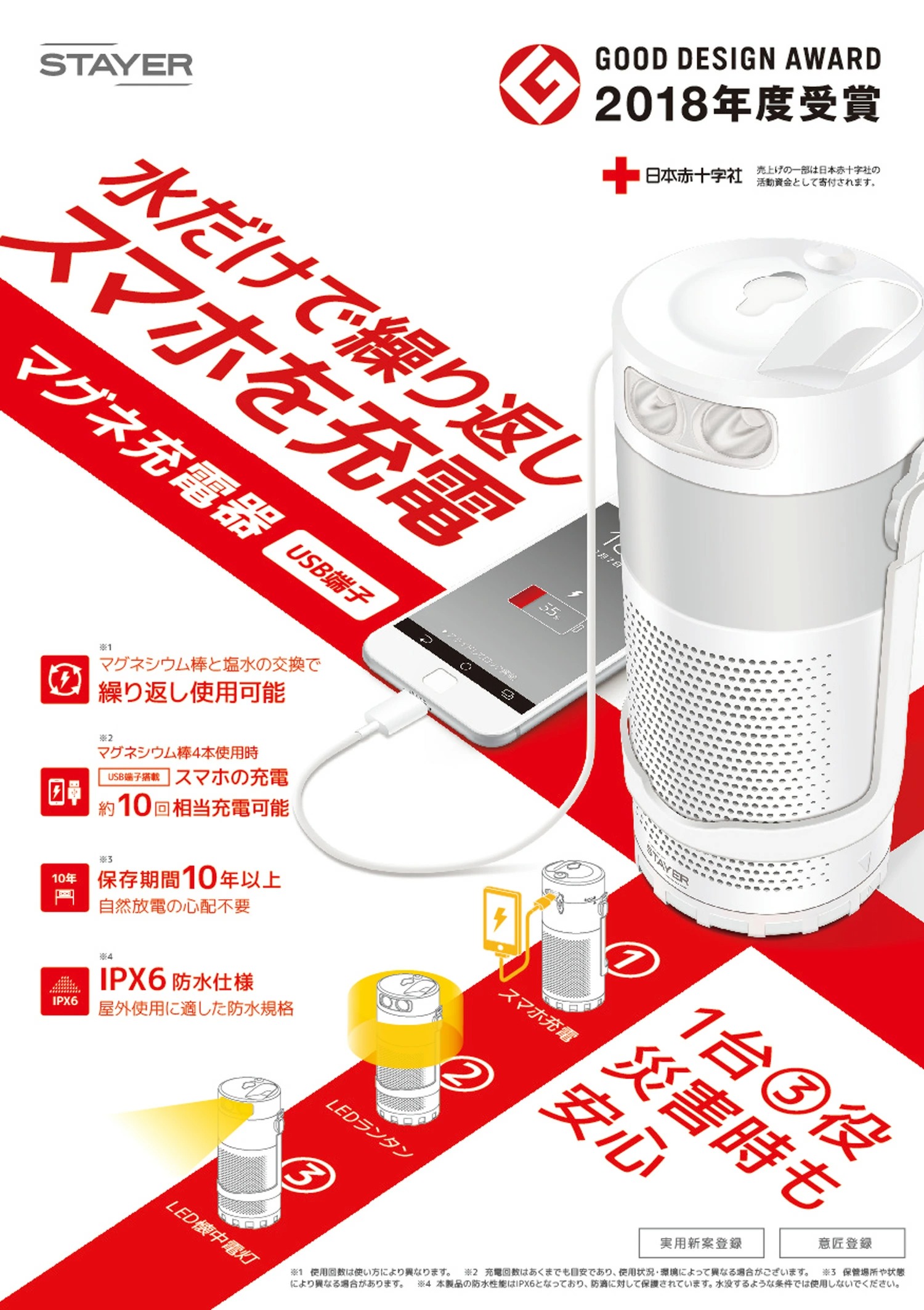 STAYER マグネ充電器 SH-GDMC-MB｜LA・PITA